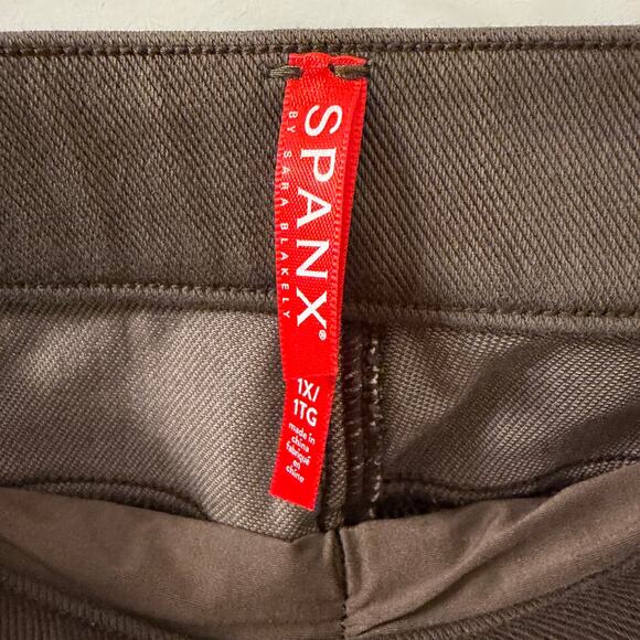 NWT Spanx Jean-ish 1X Ankle Leggings in a dark brown or black color - Picture 6 of 8